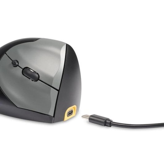 Souris BakkerElkhuizen Handshake Sans fil RF+Bluetooth+USB-C 6400 DPI Noir Gris Ergonomique