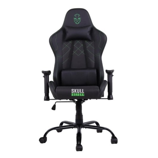 Fauteuil gaming Skull Factory Advance siège et dossier rembourrés métal noir 2D