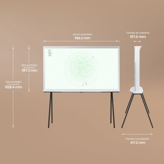 TV Samsung QLED The Serif TQ43LS01DAU 43" 4K Ultra HD 120Hz Smart TV Tizen HDR10+ Wi-Fi Blanc