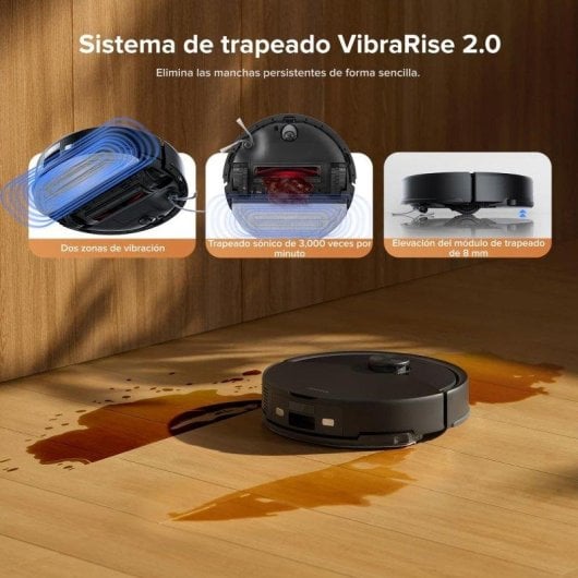 Robot Aspirador y Fregasuelos Roborock Q10 S5+ con Autovaciado 10.000 Pa Navegación LiDAR y sistema antienredos