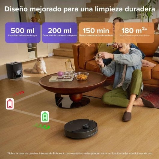 Robot Aspirador y Fregasuelos Roborock Q10 S5+ con Autovaciado 10.000 Pa Navegación LiDAR y sistema antienredos