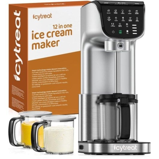 Machine à glace IcyTreat Ic-1010 EU 12 en 1 500 W 568 ml Acier Inox