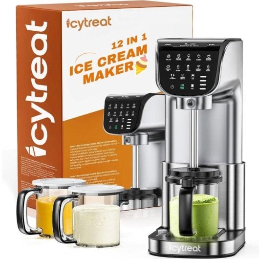 Machine à glace IcyTreat Ic-1010 EU 12 en 1 500 W 568 ml Acier Inox