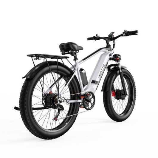 Bicicleta Elétrica DUOTTS F26 1500W Bateria 840Wh 50km Prata-Branco Pneus 26x4.0