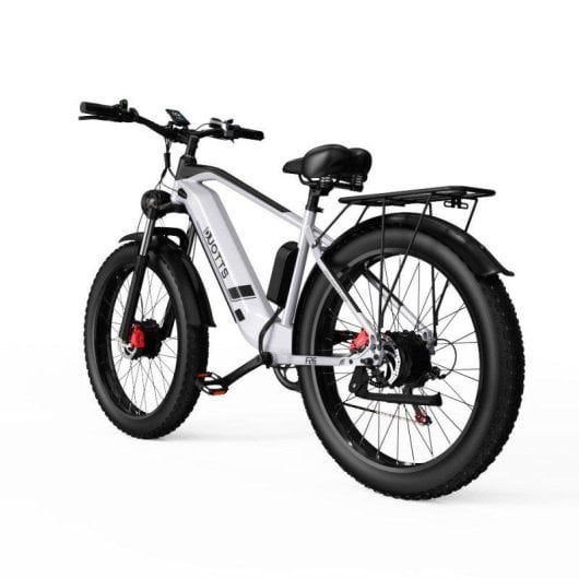 Bicicleta Elétrica DUOTTS F26 1500W Bateria 840Wh 50km Prata-Branco Pneus 26x4.0
