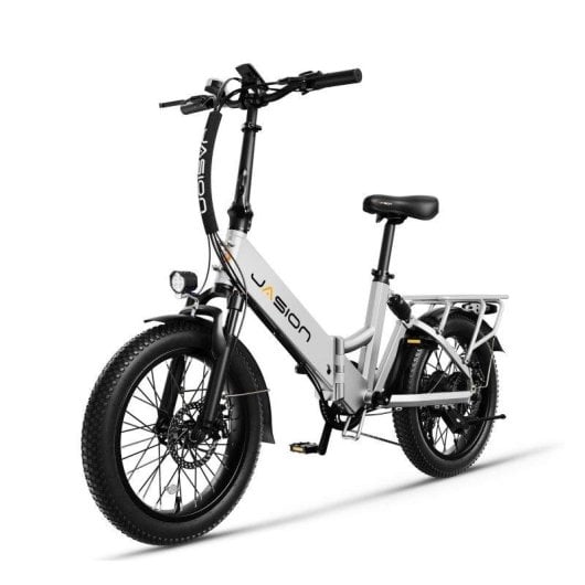 Bicicleta elétrica JASION EB7 ST motor 500W 48V10Ah pneus 20" dobrável branco
