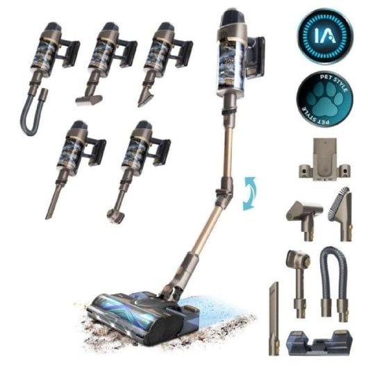 Cecotec Aspirador Vertical Conga Rockstar RX90 AI AquaPet Flex X-Treme 350AW, Ultrapotencia de 850W, 100 Minutos De Auto