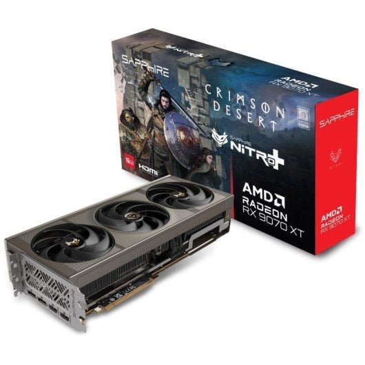Tarjeta Gráfica Sapphire Radeon RX 9070 XT NITRO+ OC 16GB GDDR6 Crimson Desert