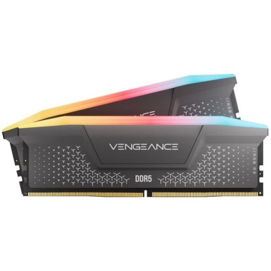 Memória RAM Corsair VENGEANCE RGB RS 32GB 2x16GB DDR5 6000MHz CL36 RGB Intel XMP AMD EXPO Cinzento