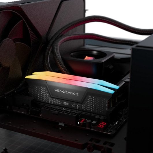 Memória RAM Corsair VENGEANCE RGB RS 32GB 2x16GB DDR5 6000MHz CL36 RGB Intel XMP AMD EXPO Cinzento