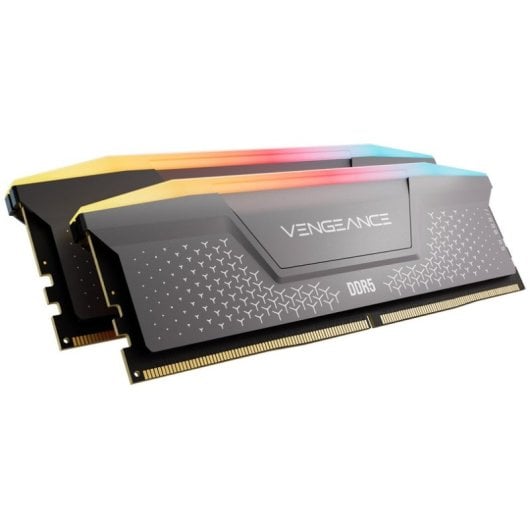 Memoria RAM Corsair VENGEANCE RGB RS 32GB 2x16GB DDR5 5200MHz CL40 Intel XMP AMD EXPO RGB Grau