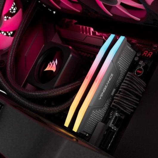 Memoria RAM Corsair VENGEANCE RGB RS 32GB 2x16GB DDR5 5200MHz CL40 Intel XMP AMD EXPO RGB Grau