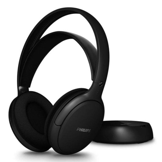 Auriculares Philips SHC5200M2/12 inalámbricos RF para TV con micrófono y cancelación de ruido negros