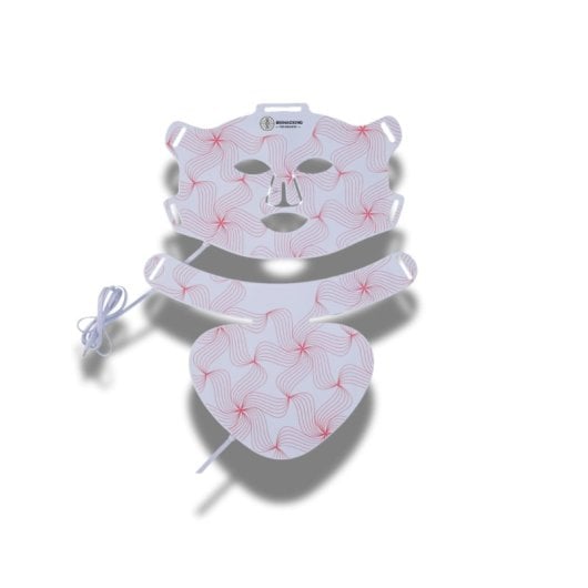 Lumiwell Glow 3 em 1 Kit de Biohacking para Bem-Estar - Máscara LED para Rosto, Pescoço e Decote