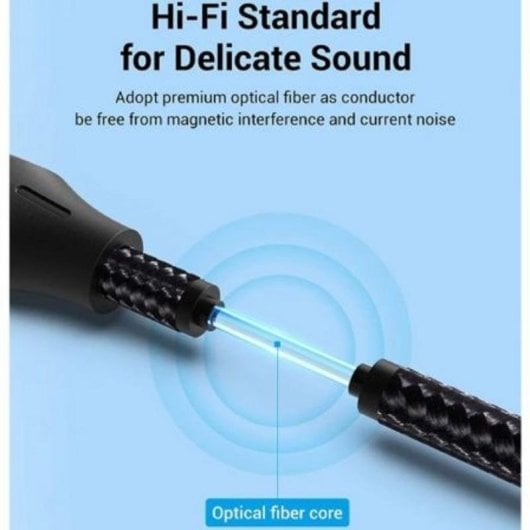 Câble audio Vention BAVHN 15m fibre optique Hi-Fi Toslink tressé gris