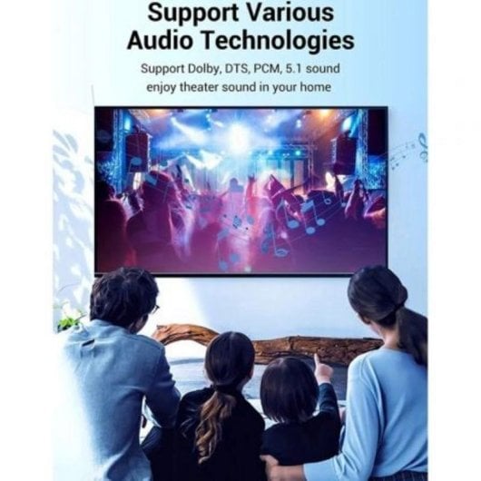 Câble audio Vention BAVHN 15m fibre optique Hi-Fi Toslink tressé gris