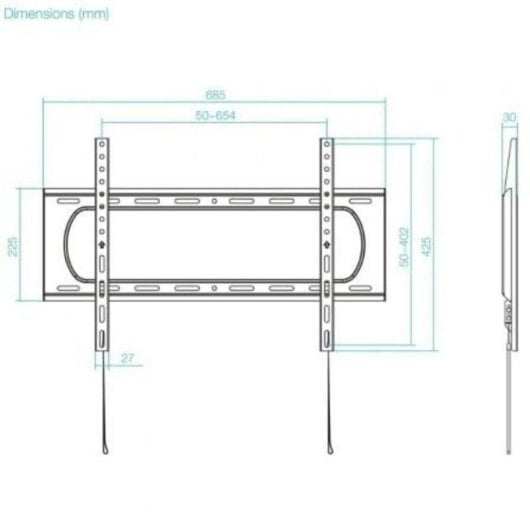 TV Wandhalterung TooQ LP1084F-B 37-80 Zoll Schwarz Schnellspannsystem