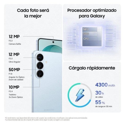 Samsung Galaxy S26 5G 12GB 128GB 6.3" Azul Cielo