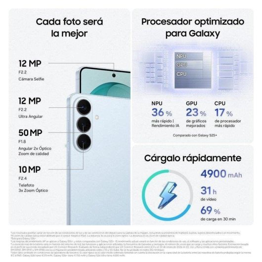 Samsung Galaxy S26 Plus 5G 12GB 256GB 6.7" Violeta Cobalto