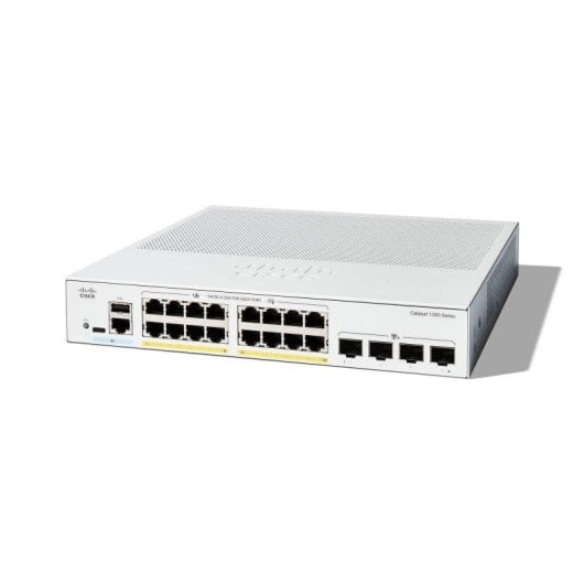 Switch Cisco C1300-16P-4X 16 Port PoE+ 4xSFP+ 10G L3 Weiß
