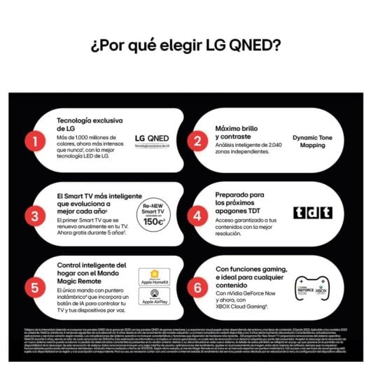 TV LG QNED 55QNED70A6A 55" 4K UltraHD 60Hz Smart TV WebOS HDR10 Dynamic QNED Color