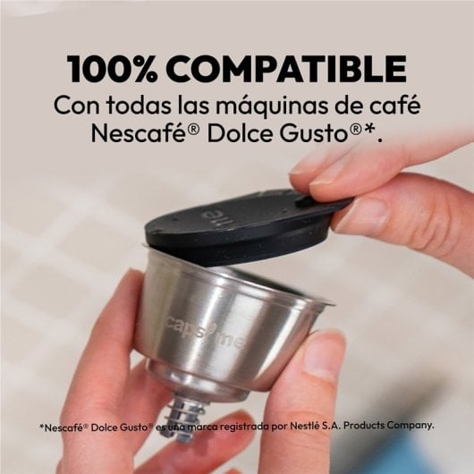 Kit Caps Me Slide compatível com Nescafé Dolce Gusto: shaker minimalista + 1 cápsula + 1 tampa de silicone
