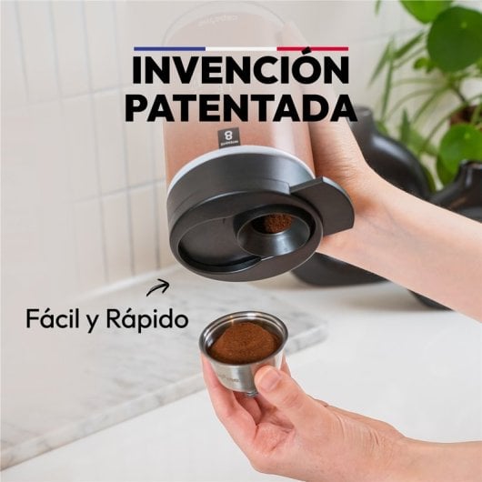 Kit Caps Me Slide compatível com Nescafé Dolce Gusto: shaker minimalista + 1 cápsula + 1 tampa de silicone