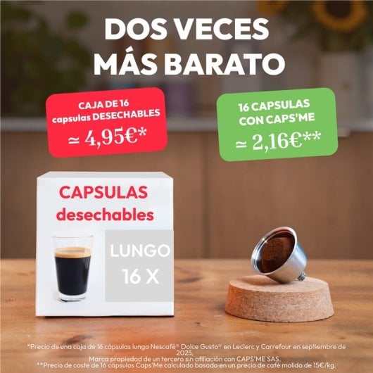 Kit Caps Me Slide compatível com Nescafé Dolce Gusto: shaker minimalista + 1 cápsula + 1 tampa de silicone