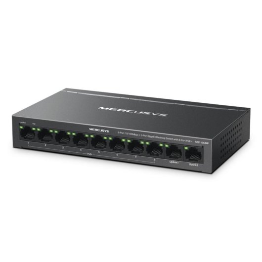 Netzwerk Switch Mercusys MS110CMP 10 Ports PoE Fast Ethernet Wandmontage