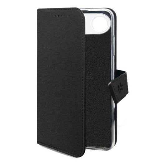 Funda para móvil Celly WALLYMAG portefeuille synthétique noire MagSafe pour iPhone 17 Air