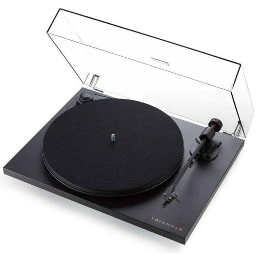 Giradischi Triangle TURNTABLE Manuale Cinghia Ortofon OM-10E RCA Oro MDF