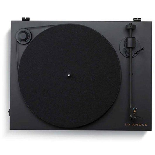 Giradischi Triangle TURNTABLE Manuale Cinghia Ortofon OM-10E RCA Oro MDF