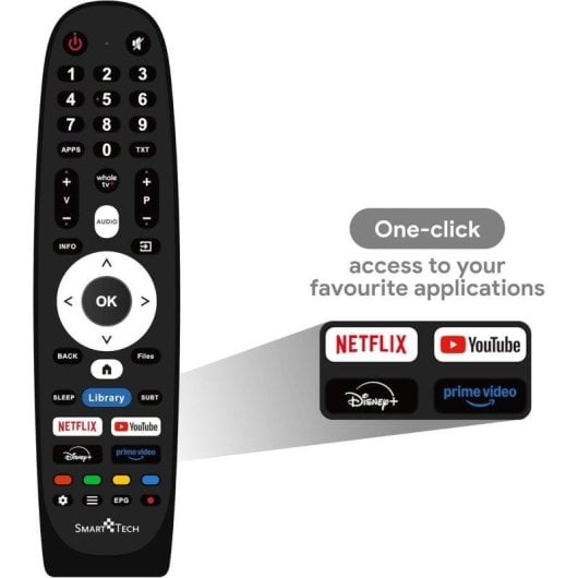 TV Smart Tech LED 32HH01K 32" HD 60Hz Smart TV Whale OS HDR Dolby Audio