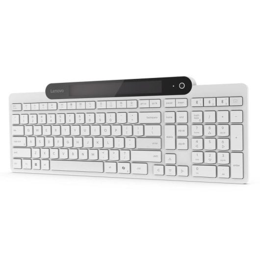 Teclado Lenovo 800 completo Bluetooth sem fios teclas Plunger branco solar