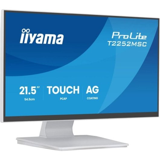 Écran PC iiyama ProLite T2252MSC-W2AG 21,5" Full HD 100Hz IPS Écran tactile Blanc Temps de réponse 5 ms
