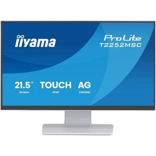 Écran PC iiyama ProLite T2252MSC-W2AG 21,5" Full HD 100Hz IPS Écran tactile Blanc Temps de réponse 5 ms