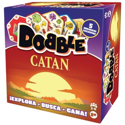Jogo de Cartas Asmodee Dobble Catan 2-6 Jogadores 8+ Anos