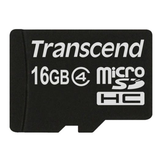 Speicherkarte Transcend TS16GUSDC4 16GB microSDHC Klasse 4 Schwarz