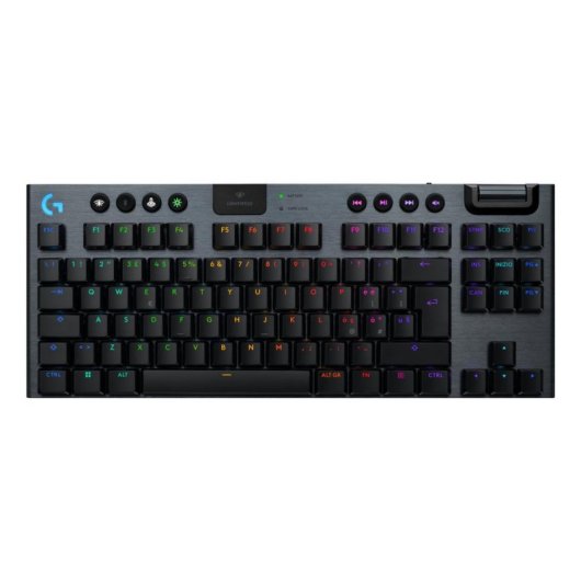 Teclado Logitech G915 X LIGHTSPEED TKL mecânico RGB sem fio italiano