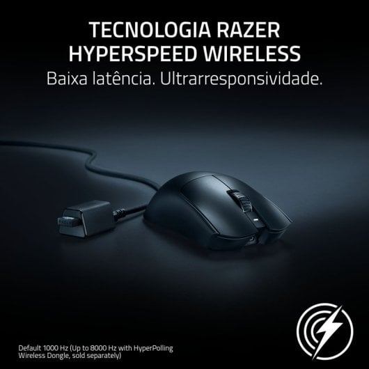 Rato Razer Viper V3 Pro SE Wireless 35000 DPI Preto Ultra Leve 6 Botões