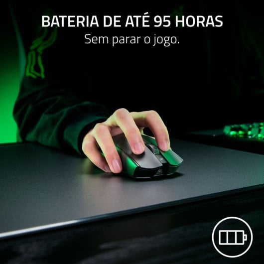 Rato Razer Viper V3 Pro SE Wireless 35000 DPI Preto Ultra Leve 6 Botões