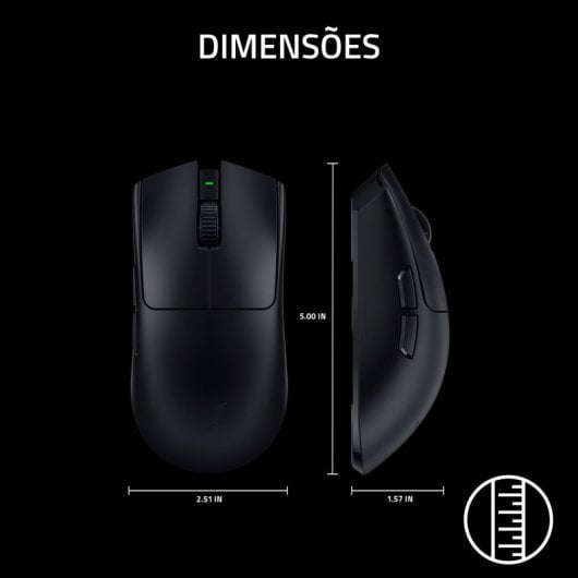 Rato Razer Viper V3 Pro SE Wireless 35000 DPI Preto Ultra Leve 6 Botões