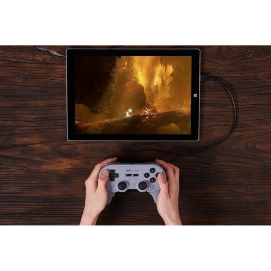 Gamepad 8BITDO Pro 2 Cinzento Compatível Android PC Switch USB