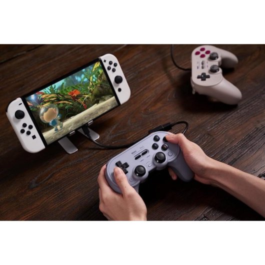 Gamepad 8BITDO Pro 2 Cinzento Compatível Android PC Switch USB