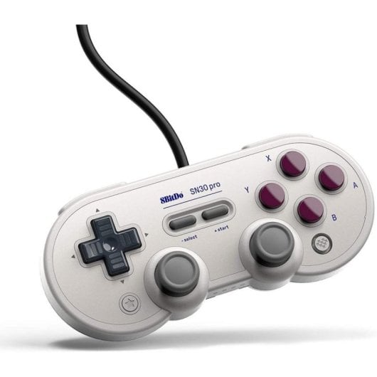 Gamepad 8Bitdo SN30 Pro com suporte Nintendo Switch e PC, USB