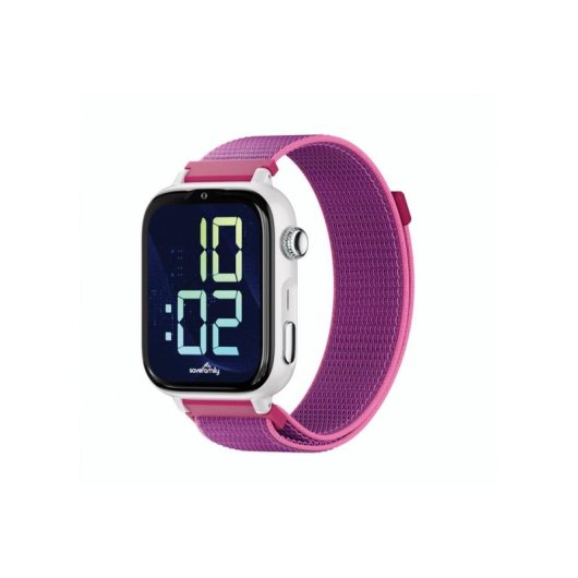 SaveFamily SaveWatch Plus 2 4G GPS 1.85" AMOLED Blanco y Rosa IP68 Pulsómetro SOS SIM