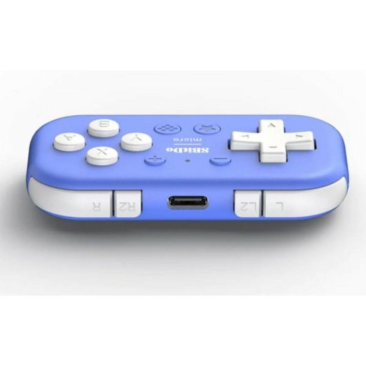 Gamepad 8Bitdo Micro Azul Wireless USB Type-C Compatível Android Switch PC iOS