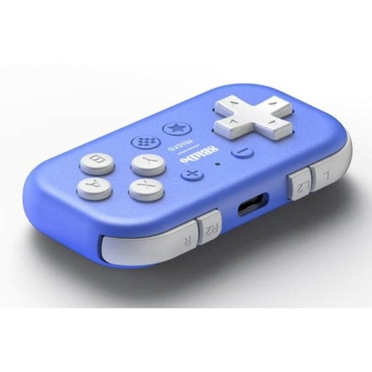 Gamepad 8Bitdo Micro Azul Wireless USB Type-C Compatível Android Switch PC iOS