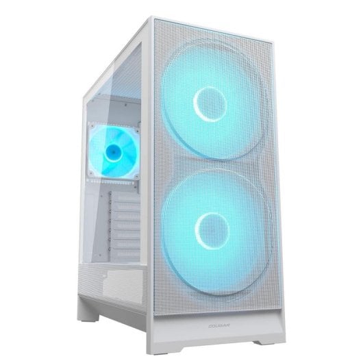 Caixa Cougar CGR-5VA4W-RGB Mid Tower ATX Vidro Temperado RGB Branca Gaming