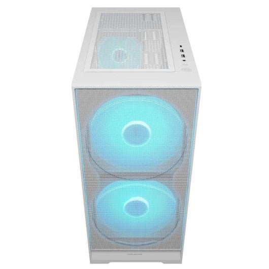 Caixa Cougar CGR-5VA4W-RGB Mid Tower ATX Vidro Temperado RGB Branca Gaming